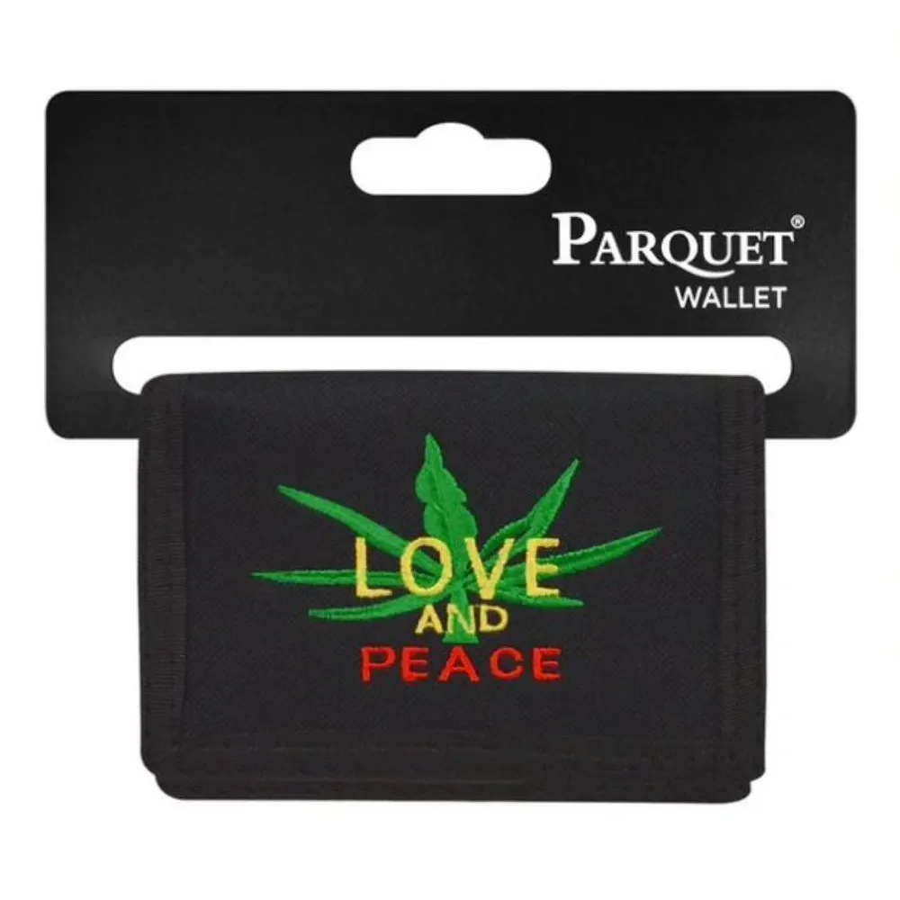 Love and Peace/Cannabis Velcro Wallet - NWT- Great Gift